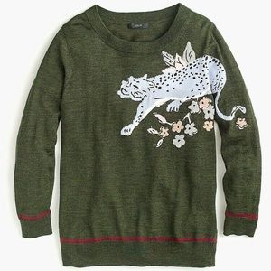 Rare J Crew cheetah animal sweater *sold out*